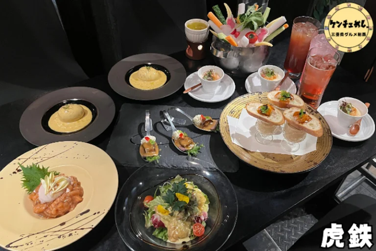 綺麗に盛り付けられた料理たち