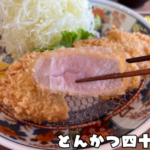 断面の鮮やかなピンク色が美しいとんかつ