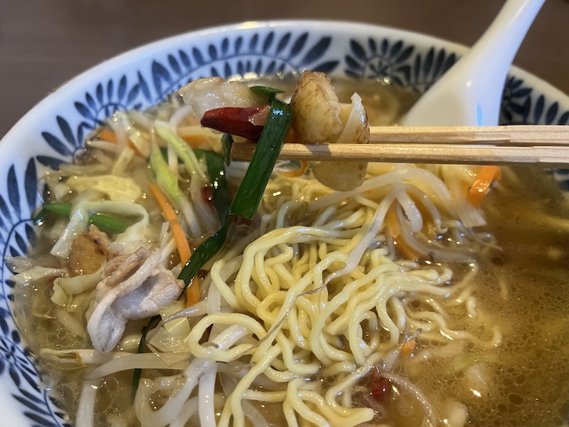 ニンニクが入ったラーメン