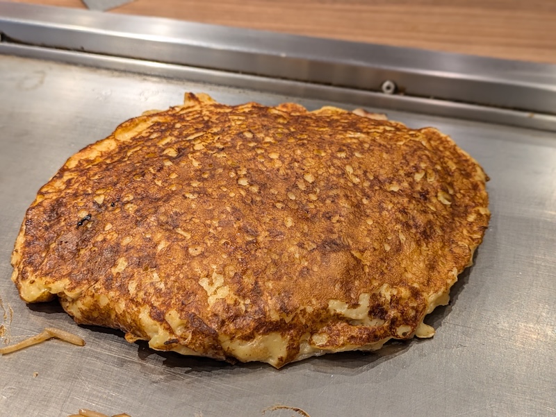 焼き上がったどろ焼の様子