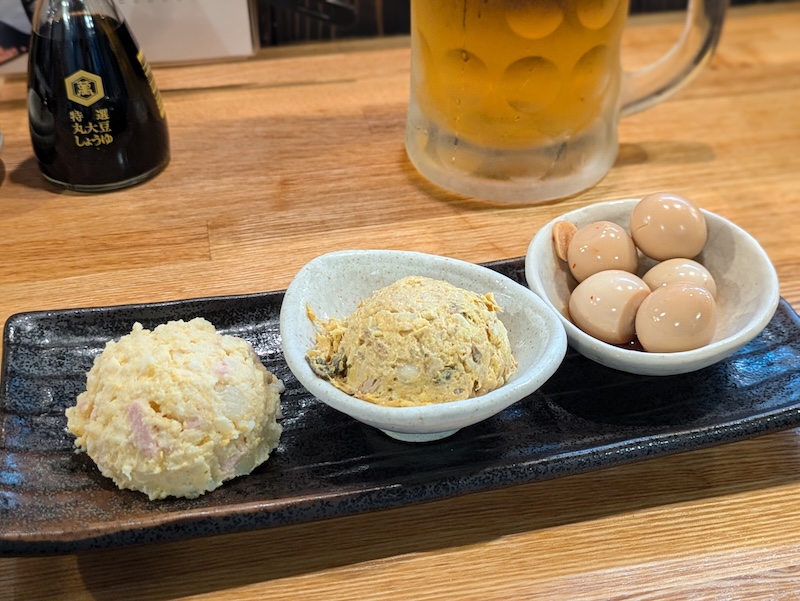 お通し代わりに人気のおつまみ3種盛り