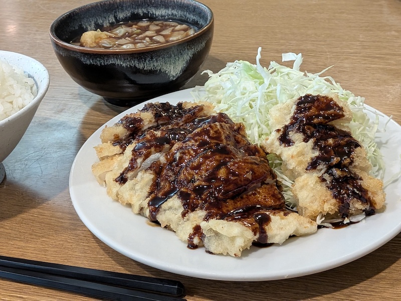 バリバリ食感のとんかつ