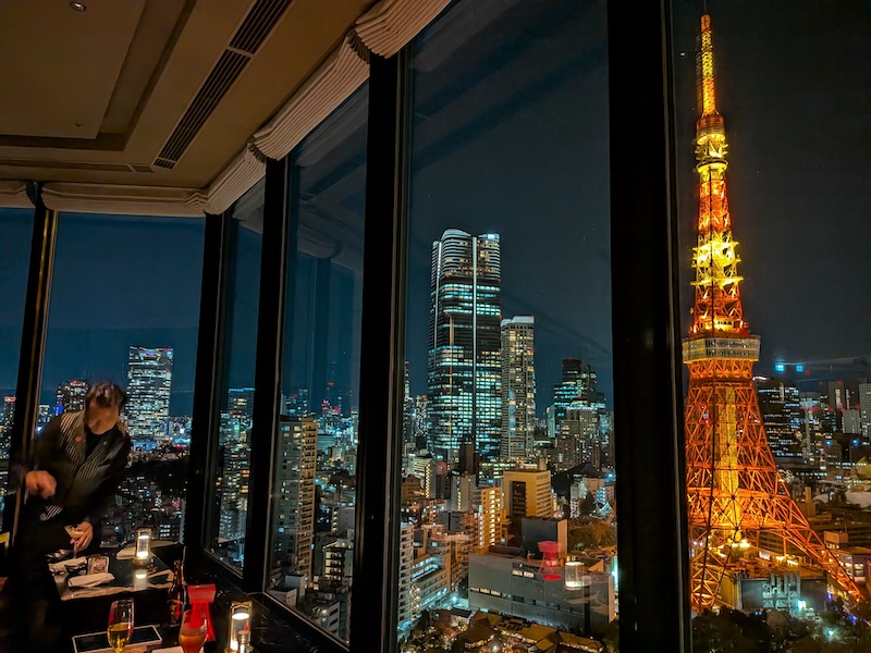 お店から見る東京の夜景
