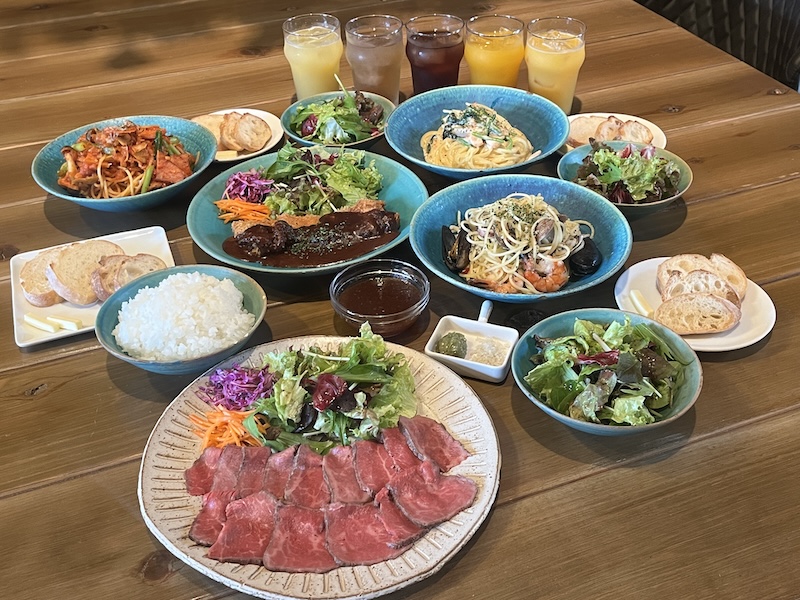 フレンチ仕込みのパスタやローストビーフ