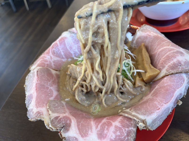 濃厚鶏白湯のチャーシュートッピング