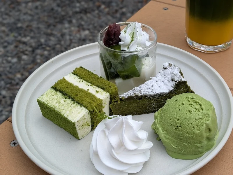 抹茶のスイーツプレート