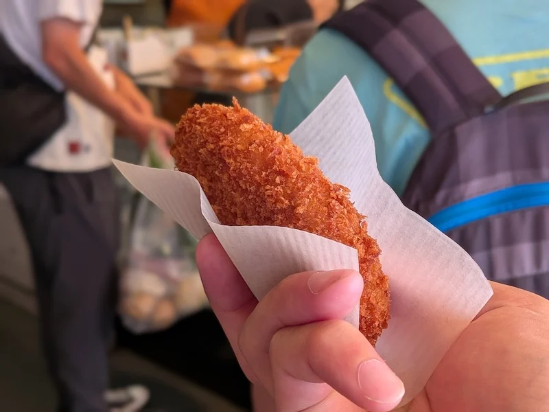 揚げたてサクサク、実食直前の一枚