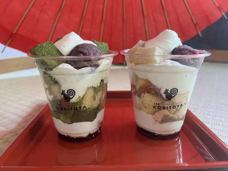 希少な原料を使用したわらび餅パフェ