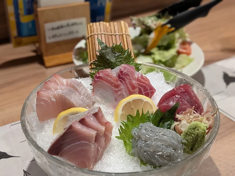 新鮮な刺身