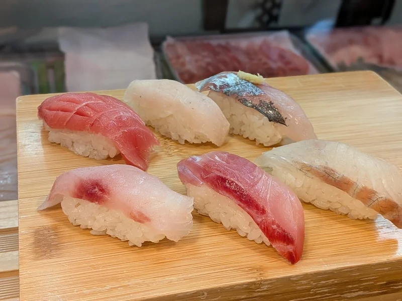 三陸産の地魚の握り
