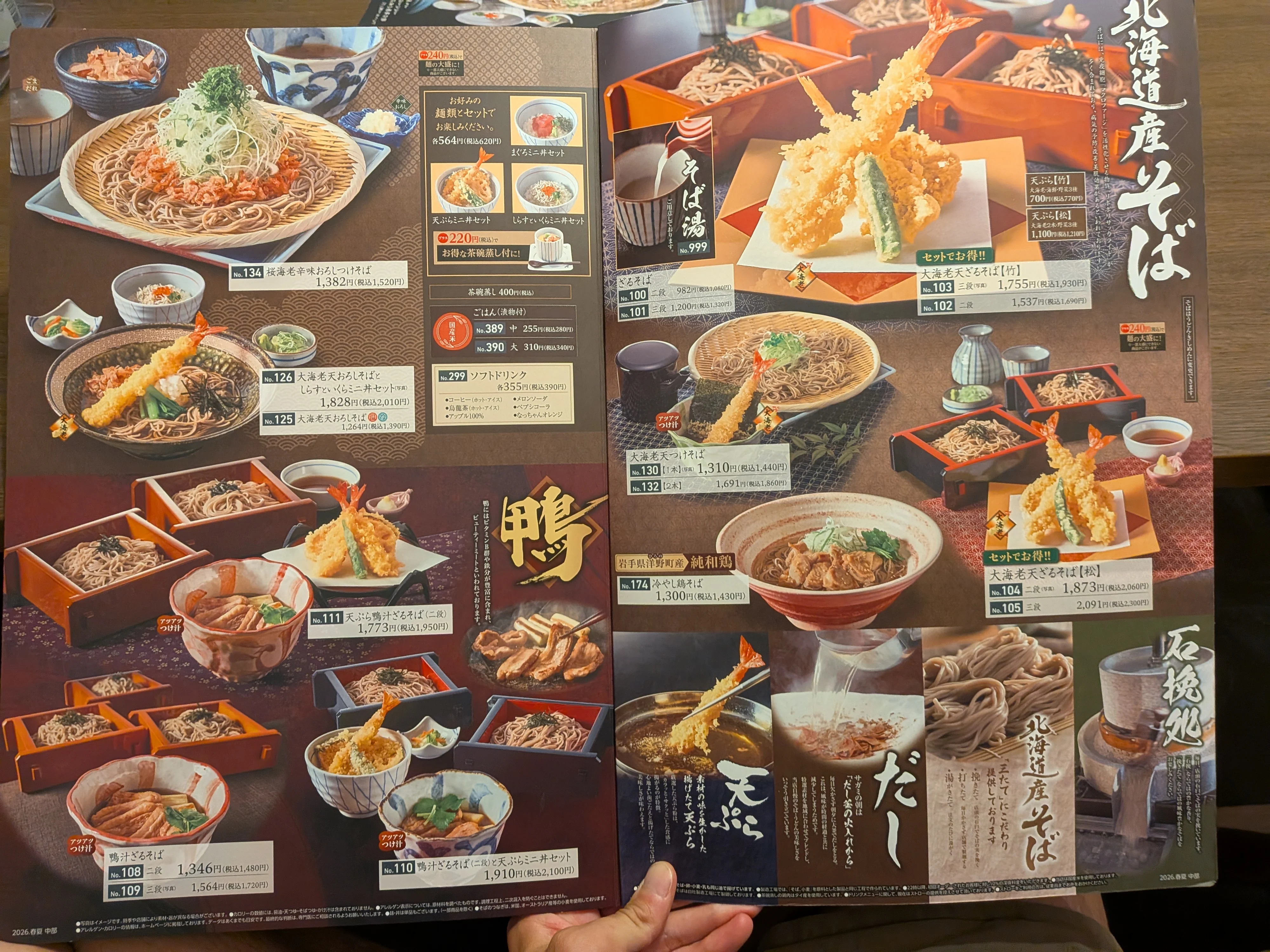 そばメニュー