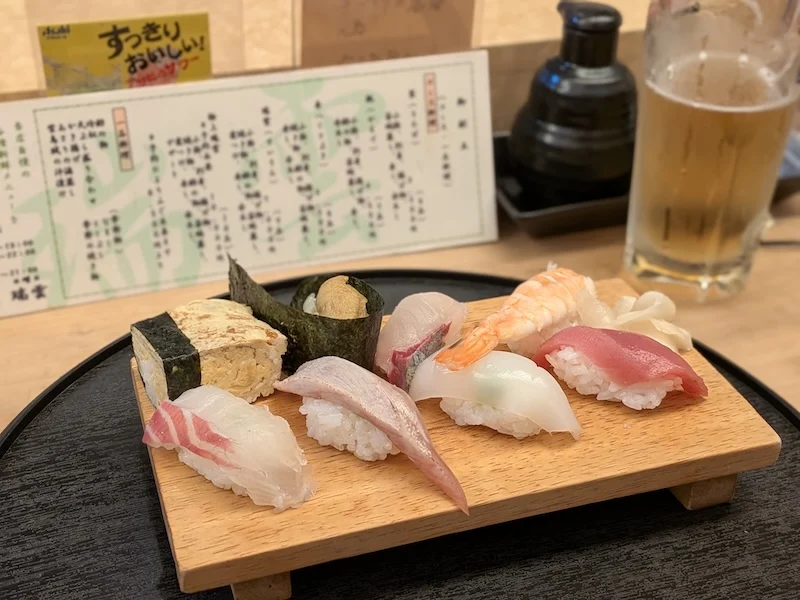 手づくりの醤油で食べるお寿司