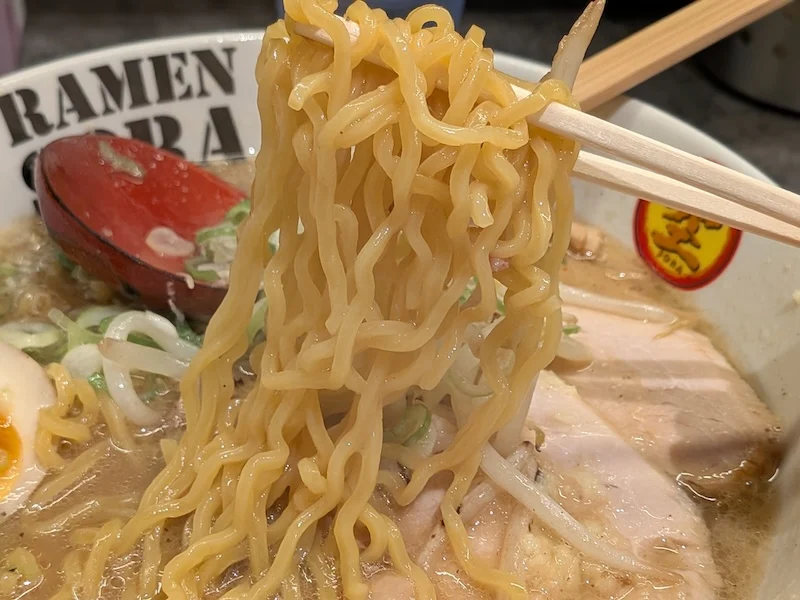 森住製麺の黄色い縮れ麺